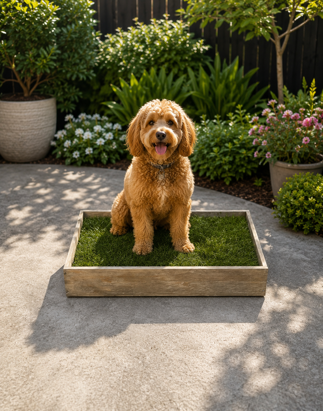 Small real grass dog potty box 