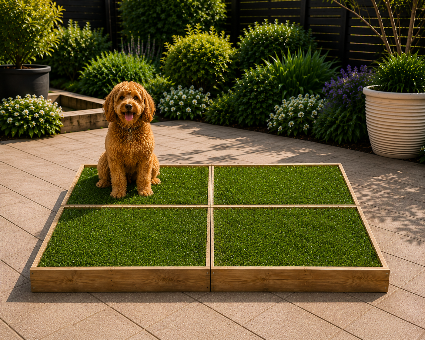 Real grass hinged dog potty box for postage only