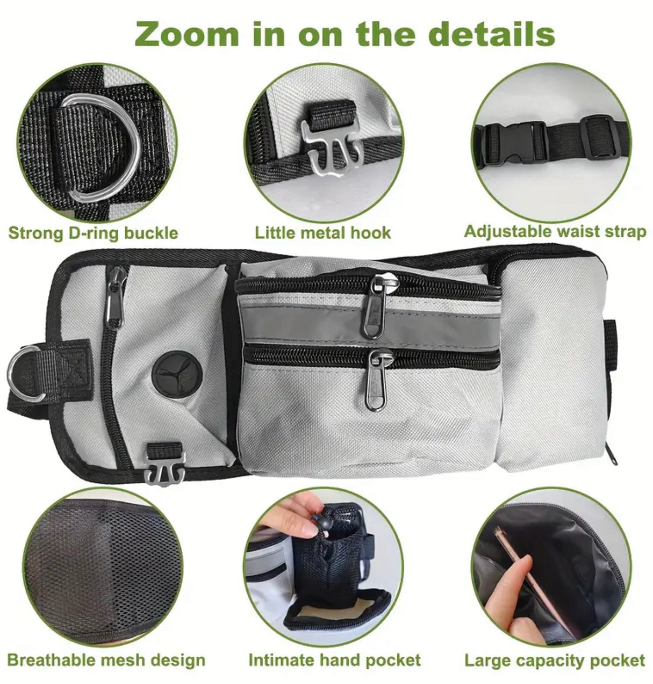 All-in-one Hands Free Pooch Walking Bag