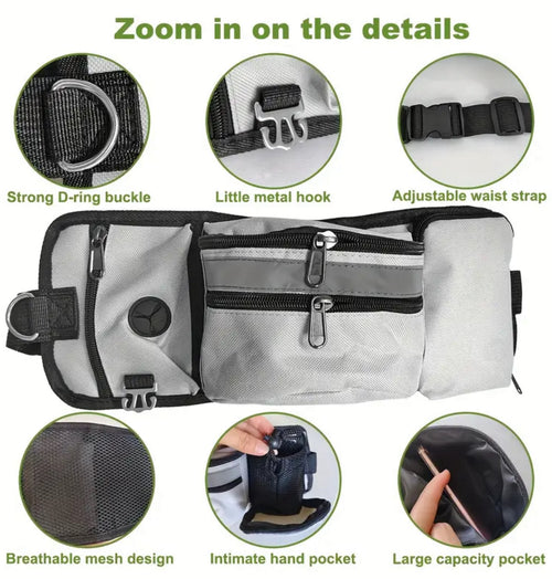 All-in-one Hands Free Pooch Walking Bag
